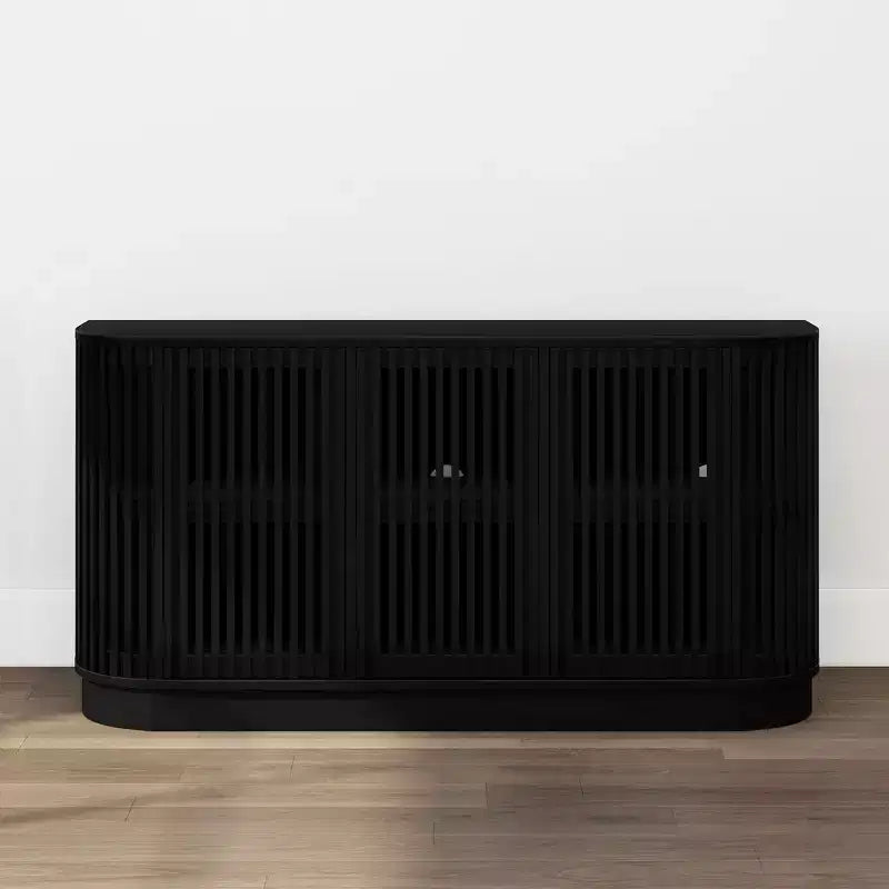 Plank+Beam Contour Sideboard aus Massivholz mit 3 Türen, 59-TV-Ständer fürs Wohnzimmer