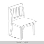 Klasyczny drewniany zestaw jadalniany CraftPorch, 7-elementowy