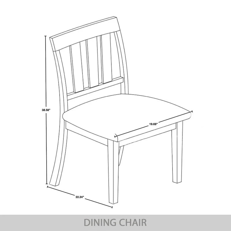 Klasyczny drewniany zestaw jadalniany CraftPorch, 7-elementowy