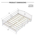 Luxystar Montessori-bed in full size met laag profiel, veiligheidsrails en hoofdeinde