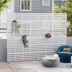MAYEERTY 72x47 wit, natuurlijk privacyscherm voor buiten, set van 6 natuurlijke vouwschermen voor de achtertuin en tuin