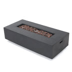 Giovanna Outdoor-Sitzgruppe aus Aluminium für 7 Personen mit Feuerstelle von Christopher Knight Home