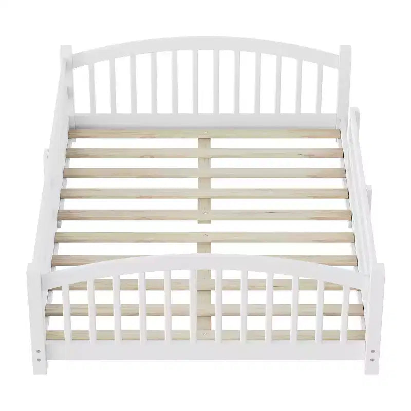Luxystar Montessori-bed in full size met laag profiel, veiligheidsrails en hoofdeinde