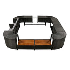 Spa Surround Spa-frame, vierkante modulaire loungeset voor buiten van rotan