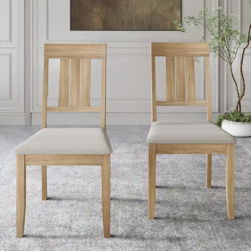 Klasyczny drewniany zestaw jadalniany CraftPorch, 7-elementowy