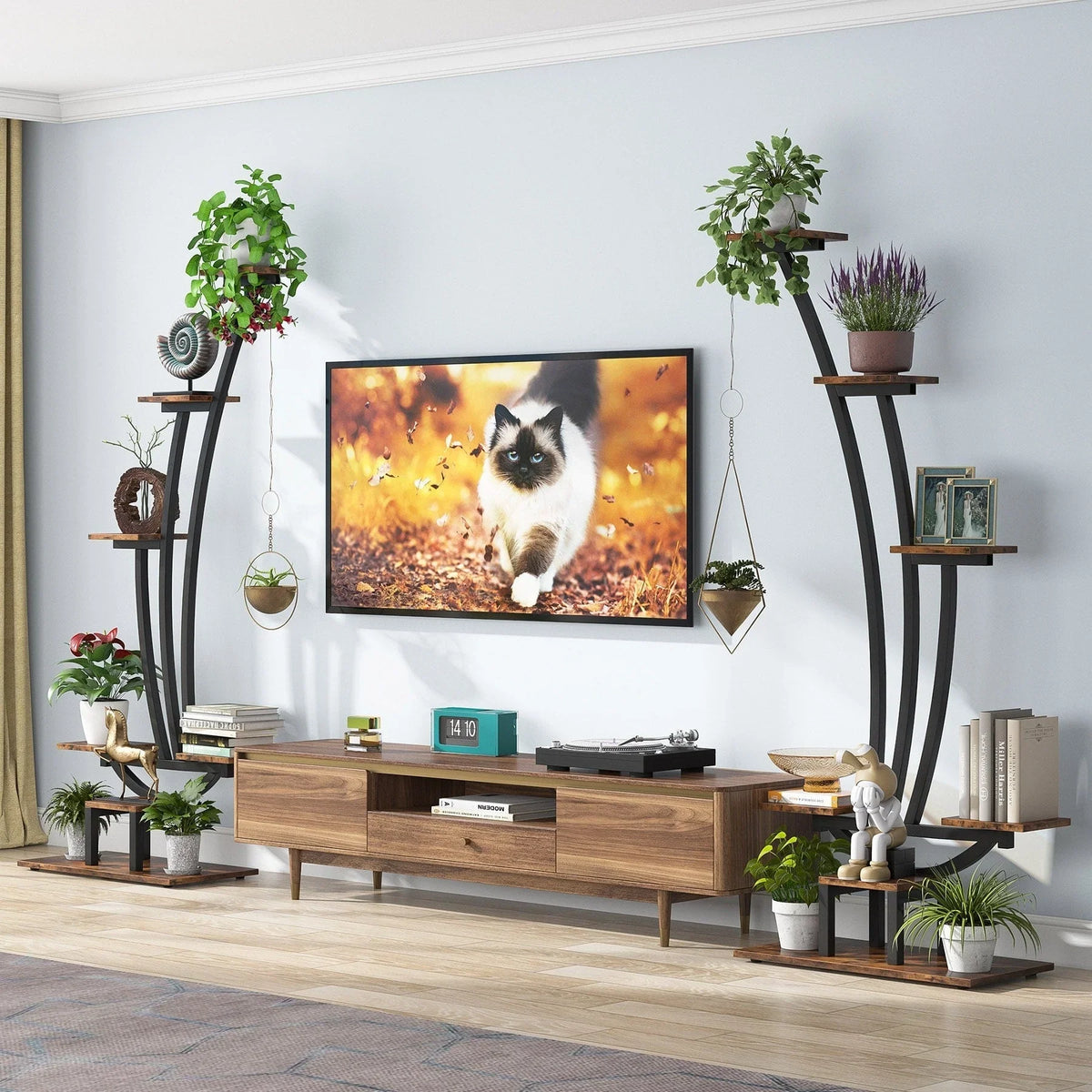 Pflanzenständer für Innenräume, sechsstufiges Blumenregal für Haus und Garten - 2er-Set