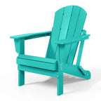 Polytrends Laguna, kleurvaste, weerbestendige, inklapbare Adirondackstoel voor buiten op het terras