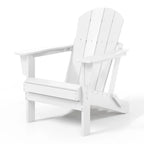 Polytrends Laguna, kleurvaste, weerbestendige, inklapbare Adirondackstoel voor buiten op het terras