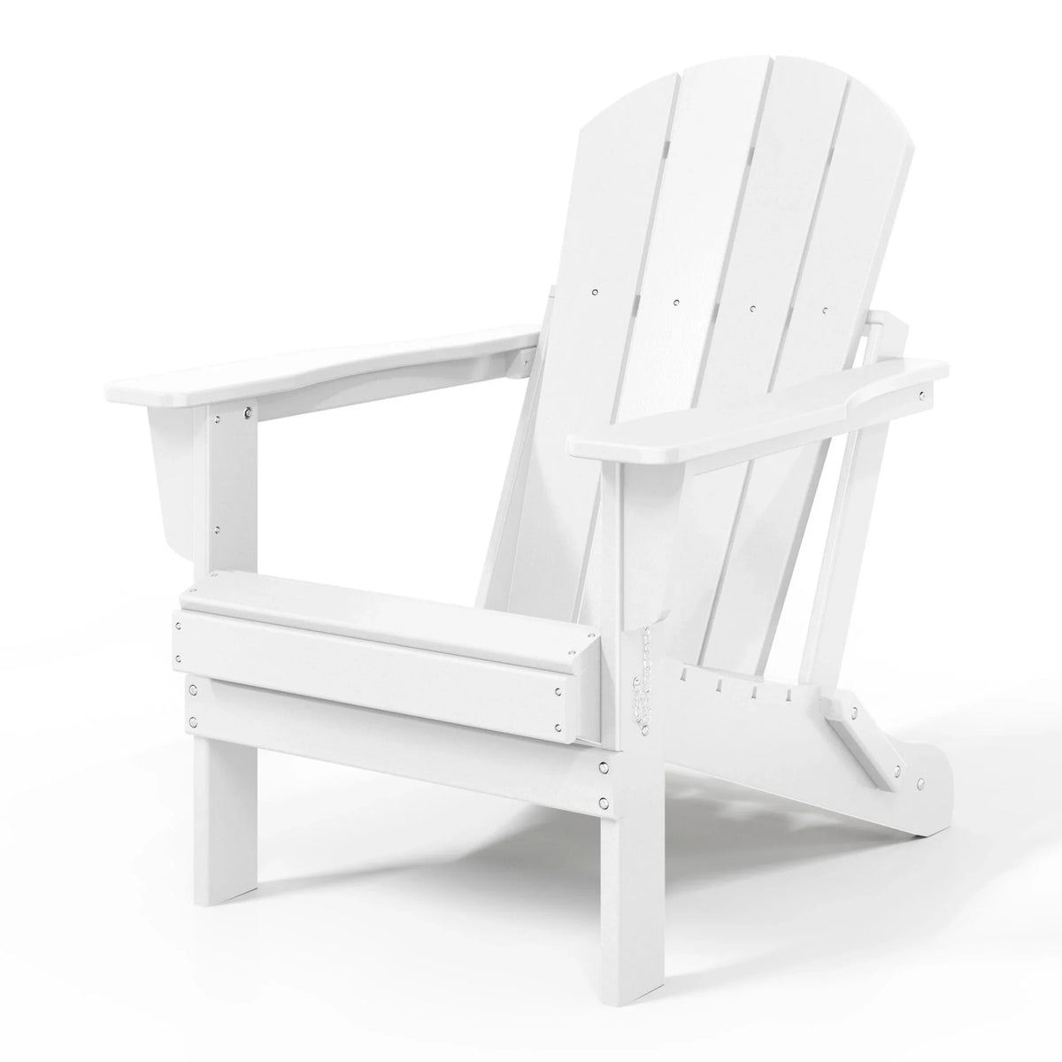 Polytrends Laguna, kleurvaste, weerbestendige, inklapbare Adirondackstoel voor buiten op het terras