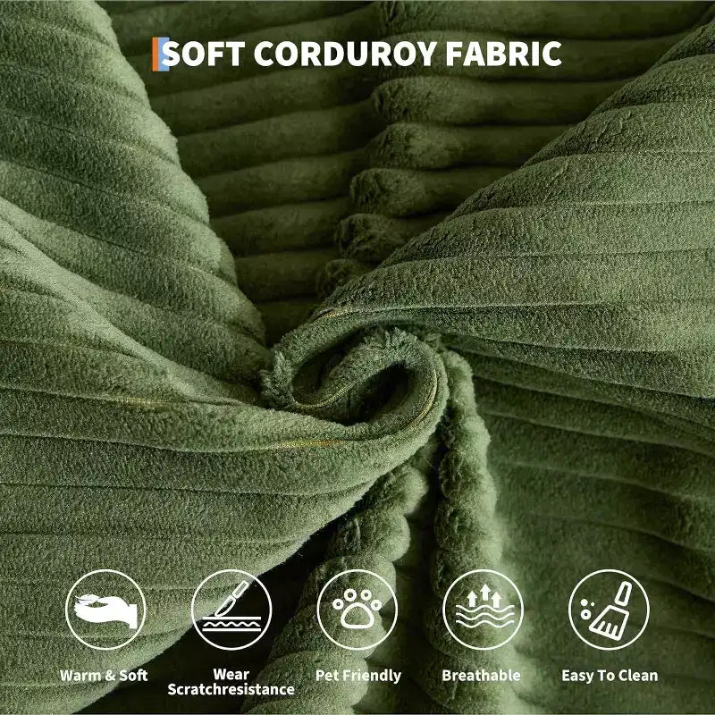 Rozkładana sofa 5 w 1, modułowa sofa do spania z sztruksu o szerokości 78.8 i solidnym stelażu, wielofunkcyjny futon do małych pomieszczeń, salonu i pokoju gościnnego