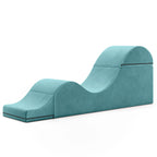 Avana Kami verstelbare chaise longue / voor yoga en massage - 2-in-1 poef met verborgen uitklapbare yogaloungestoel, microfluweel - N/A