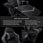 Fauteuil inclinable de jeu avec repose-pieds