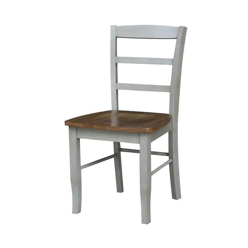 Ronde uitschuifbare eettafel van 36 met 4 Madrid-stoelen