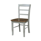 Ronde uitschuifbare eettafel van 36 met 4 Madrid-stoelen