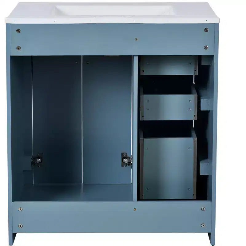 30 Badezimmer-Waschtischunterschrank mit einem Waschbecken, Schrank und 3 Schubladen ??Schwarz / Blau / Grün / Indigo / Weiß