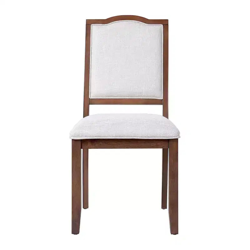 Ensemble de 4 chaises de salle à manger de style champêtre avec dossiers hauts et assises rembourrées
