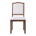 Ensemble de 4 chaises de salle à manger de style champêtre avec dossiers hauts et assises rembourrées