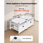 Socle pour lave-linge VEVOR, hauteur de 22.6 in, socle pour lave-linge et sèche-linge de 29x29 in avec plateau coulissant et espace de rangement, capacité de charge de 800 lbs, antidérapant, blanc