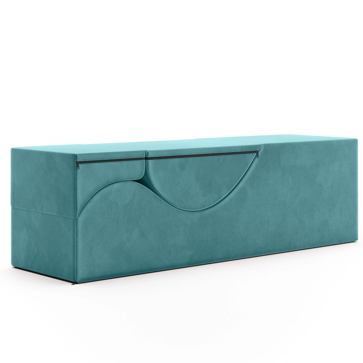 Avana Kami verstelbare chaise longue / voor yoga en massage - 2-in-1 poef met verborgen uitklapbare yogaloungestoel, microfluweel - N/A
