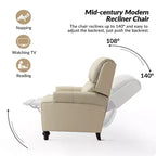 2er-Set moderner Ohrensessel aus Echtleder Elisabete mit Vintage-Nagelkopfverzierung für Wohnzimmer und Schlafzimmer| ART OF LIVING DESIGNS