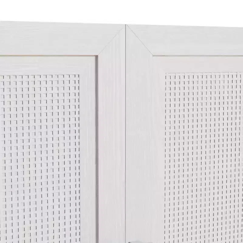 3er-Set Sideboards mit Rattan-Türen und verstellbaren Einlegeböden - 93Lx31H