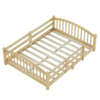 Luxystar Montessori-bed in full size met laag profiel, veiligheidsrails en hoofdeinde