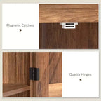Armoire garde-manger de style champêtre HOMCOM 72 avec portes de grange, grand meuble de rangement pour la cuisine avec étagères réglables et tiroir