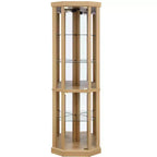 Eckvitrine mit Glastüren und Einlegeböden, Eckvitrine fürs Wohnzimmer