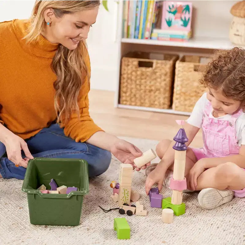 Meuble mobile à casiers avec plateau et 15 bacs à façade incurvée, 3x4, mobilier pour enfants