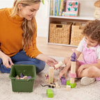 Meuble mobile à casiers avec plateau et 15 bacs à façade incurvée, 3x4, mobilier pour enfants
