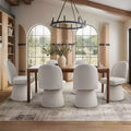 Set aus 6 modernen, um 360° drehbaren Esszimmerstühlen ohne Armlehnen mit säulenförmigem Fuß, elegante Akzentstühle für Küche, Esszimmer oder Büro-Panipeachy