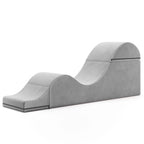 Avana Kami verstelbare chaise longue / voor yoga en massage - 2-in-1 poef met verborgen uitklapbare yogaloungestoel, microfluweel - N/A