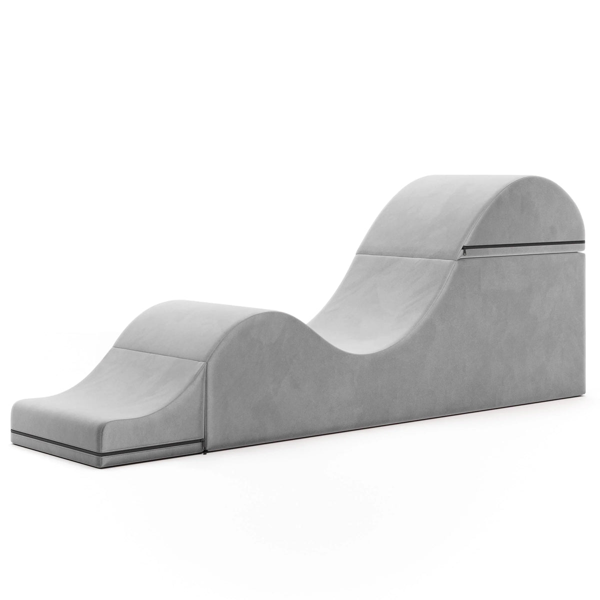 Avana Kami verstelbare chaise longue / voor yoga en massage - 2-in-1 poef met verborgen uitklapbare yogaloungestoel, microfluweel - N/A
