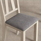 VECELO Solid Wood Dining Chairs with Linen Fabric Seating, Dining Chairs Set of 2/4/6
