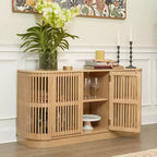 Plank+Beam Contour Sideboard aus Massivholz mit 3 Türen, 59-TV-Ständer fürs Wohnzimmer