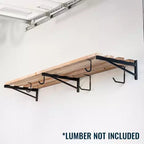 StoreYourBoard 2' x 8' DIY Wall Shelf Brackets | Heavy Duty Garage Wall Shelf