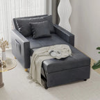 Fauteuil-lit réglable convertible 3-en-1, plusieurs couleurs, pour 1 personne