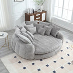 Comfortabele tweezits slaapbank met afgeronde rugleuning, extra grote slaapbank met armleuningen