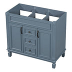36'' Modern Bathroom Vanity with Top Sink and Mirror Cabinet,2 Doors and 2 Drawers