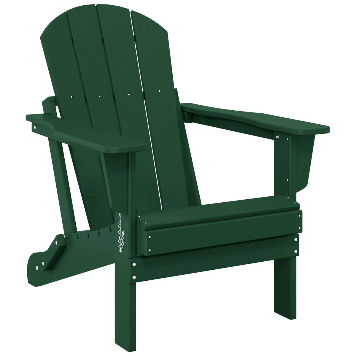 Polytrends Laguna, kleurvaste, weerbestendige, inklapbare Adirondackstoel voor buiten op het terras