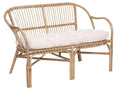 Rattanbank mit Sitzplätzen - Weiß