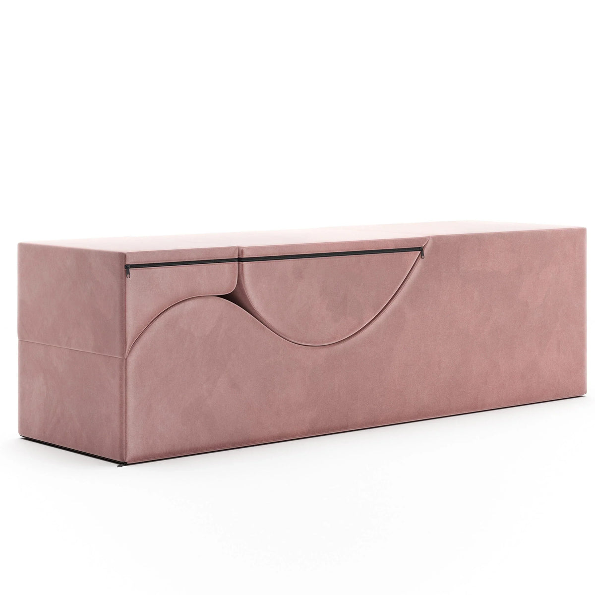 Avana Kami verstelbare chaise longue / voor yoga en massage - 2-in-1 poef met verborgen uitklapbare yogaloungestoel, microfluweel - N/A