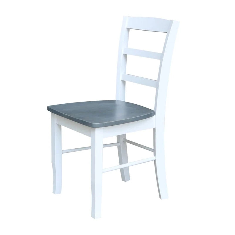 Ronde uitschuifbare eettafel van 36 met 4 Madrid-stoelen