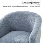 Moderne Sheila-fauteuil van bouclé met een breedte van 30 W en poten van massief hout, set van 2, van HULALA HOME