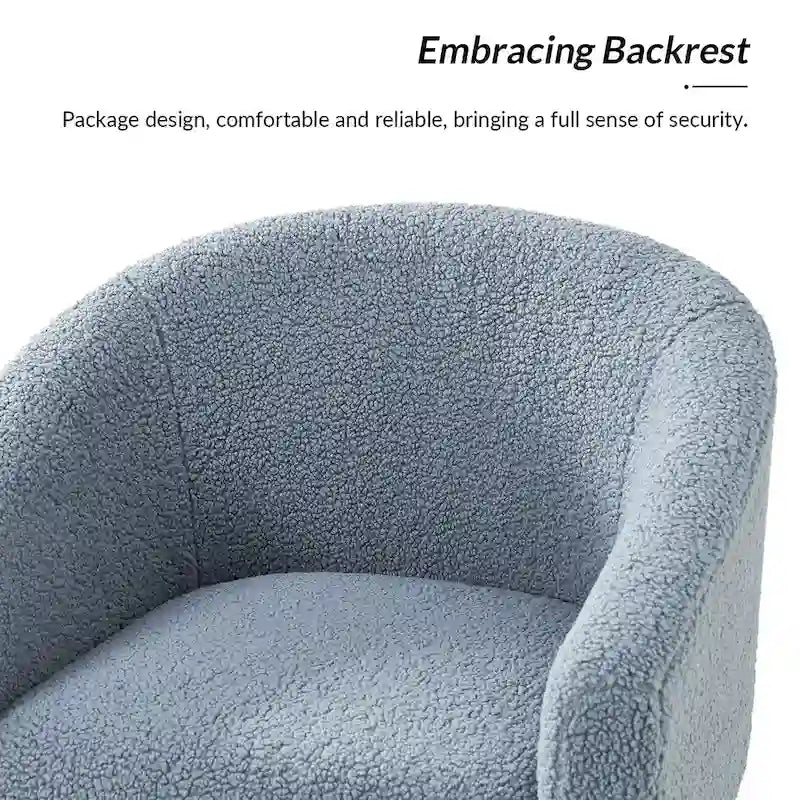 Moderne Sheila-fauteuil van bouclé met een breedte van 30 W en poten van massief hout, set van 2, van HULALA HOME