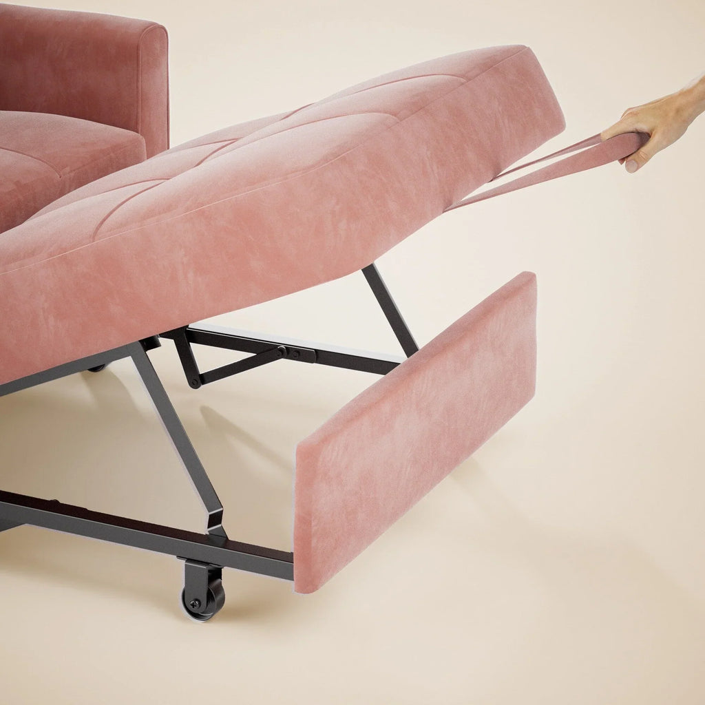 Canapé-lit convertible 3 en 1 avec réglage ajustable, fauteuil-canapé avec lit escamotable, lit pliant convertible pour le salon