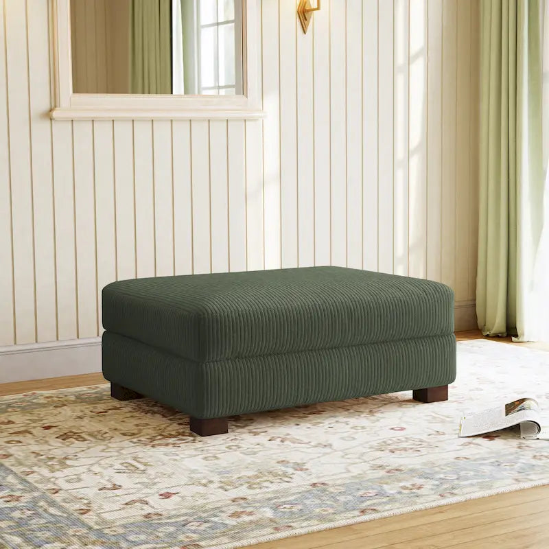 Moderne extra grote poef van ribfluweel