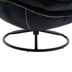 Okak Velvet Accent Chair with Ottoman,Modern Mid-Century Style Armless Living Room Chair,Soft Comfy Sitting Chair for TV Watching,Gaming