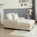 Modernes übergroßes Chaiselongue-Schlafsofa im Mid-Century-Stil mit Kissen