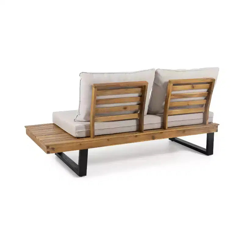 L-förmiges Outdoor-Ecksofa-Set, Garten-Lounge-Set mit Sitzgruppe und Couchtisch sowie wasserabweisenden Kissen - ModernLuxe